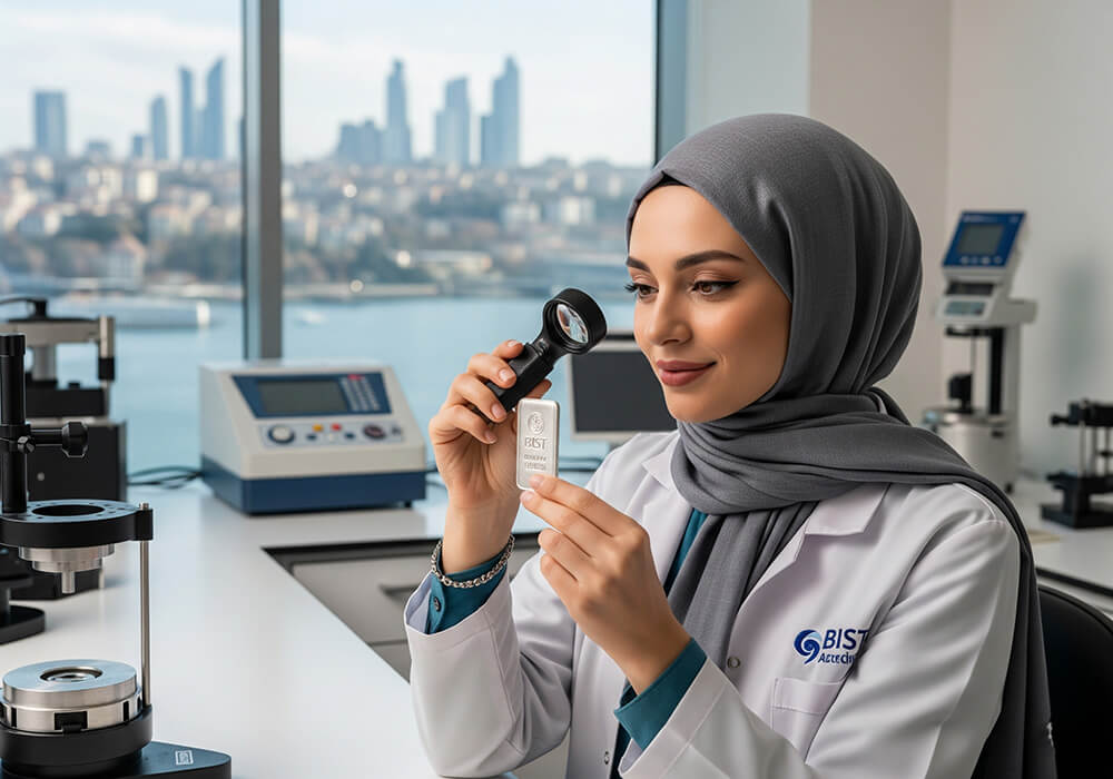 یک شمش نقره که تصویر نمودارهای بورس روی آن منعکس شده و نماد ارتباط دارایی فیزیکی با بازار مالی است