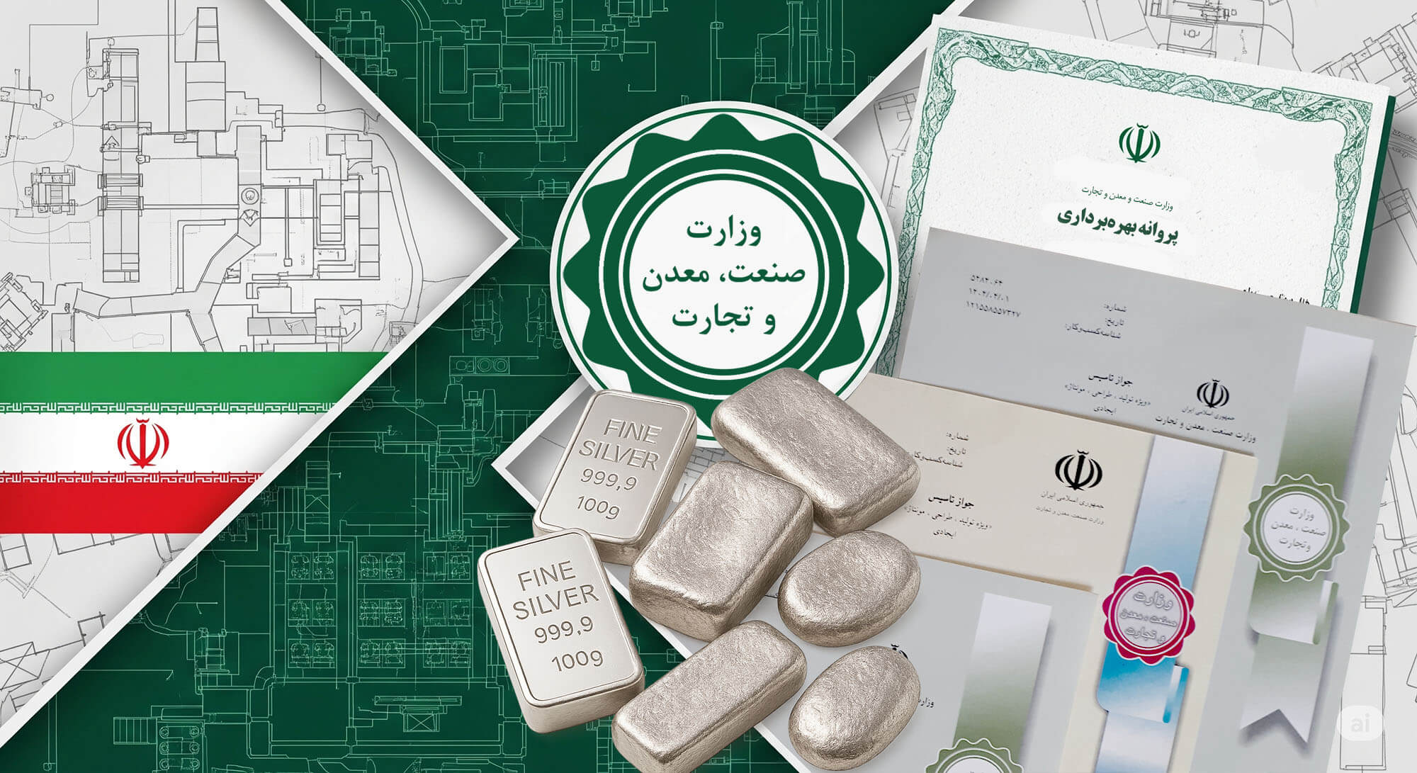 پس زمینه مفهومی از لوگوی استاندارد ایران و اسناد رسمی نظارتی