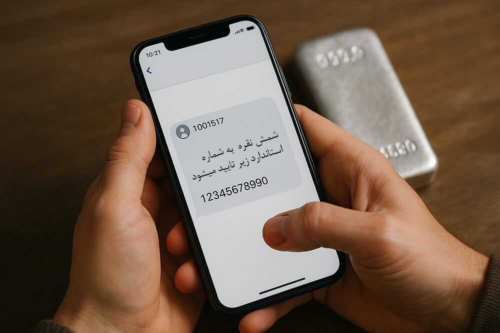 یک بازرس سازمان استاندارد در حال نظارت و کنترل کیفیت در یک کارخانه تولید شمش نقره