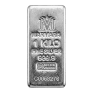 شمش نقره 1 کیلوگرمی مارمارا امارات (Marmara) با عیار 999.9 ریختگری